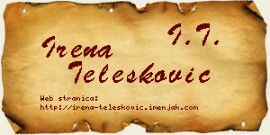 Irena Telesković vizit kartica